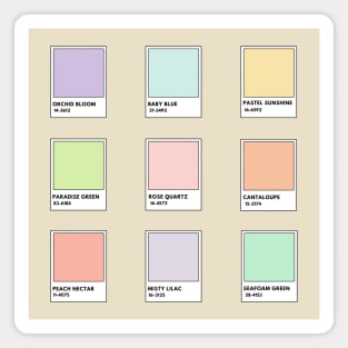 Aesthetic Pastel Color Cards Magnet
